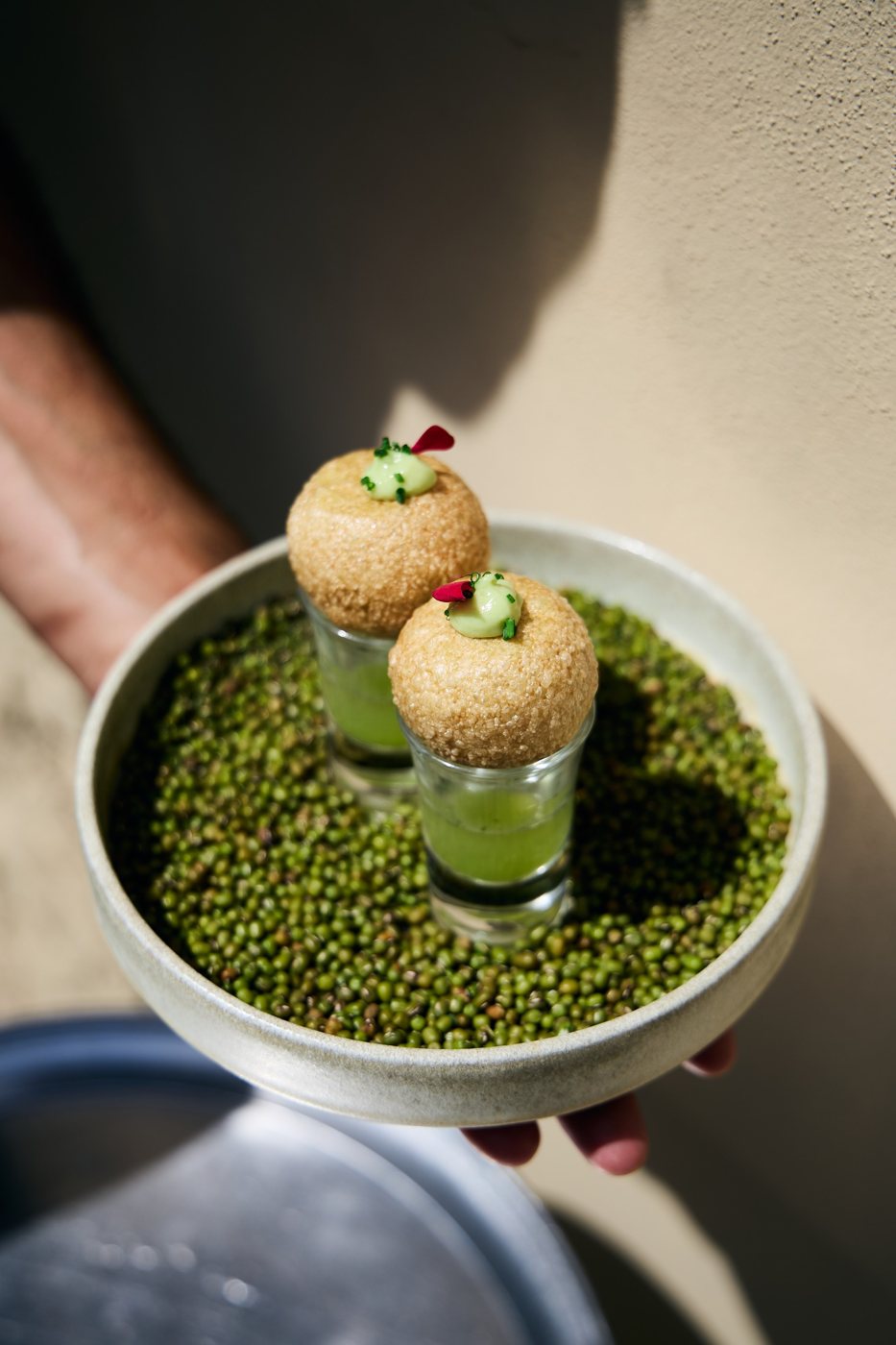 Panipuri mit roter Garnele